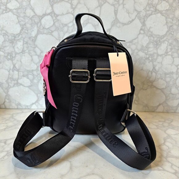 Juicy Couture Black/Pink Girlie Royalty Medium Backpack NWT main image 7